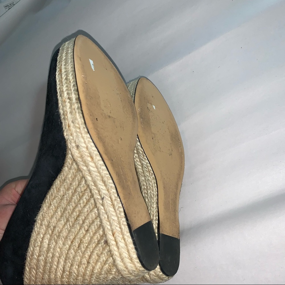 🍔SOLD🍔SALVATORE FERRAGAMO size 10  suede PLATFORM wedge heel ESPADRILLE pumps - Picture 11 of 12
